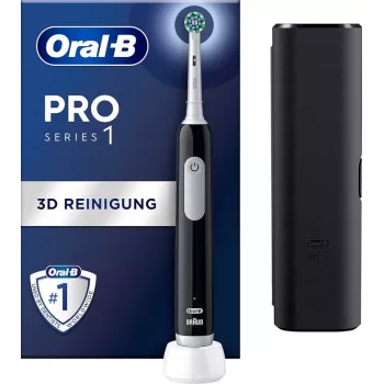 Oral-B Pro 1 Cross Action cepillo de dientes oscilante-rotatorio para adultos, negro