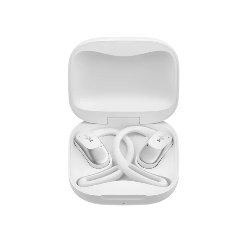SHOKZ OpenFit Air, blanco, auricular, inalámbrico, gancho de oreja, llamadas / música / deporte / uso diario, Bluetooth, blanco