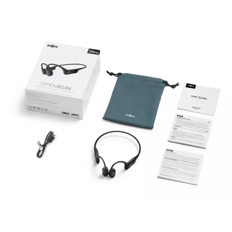 Auriculares Shokz OpenRun Mini — auriculares deportivos inalámbricos de conducción ósea, IP67, Bluetooth 5.1, 480 min de autonomía