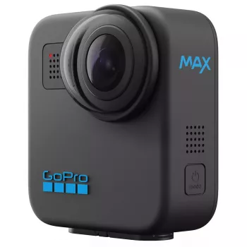 Cámara de acción GoPro MAX 360 (2025) — grabación 360°, 6K Ultra HD, pantalla integrada, Wi‑Fi, GPS, negro