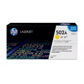 HP 502A cartucho de tóner Original LaserJet amarillo, 4000 páginas, amarillo, 1 unidad