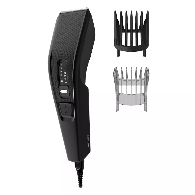 Cortapelos Philips serie 3000 HC3510/15 negro — cuchillas de acero inoxidable, 0,5 mm a 23 mm, 13 ajustes de longitud