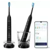 Philips Sonicare DiamondClean 9000 HX9914/54 set de cepillos de dientes eléctricos sónicos, 2 mangos, 2 cabezales, 4 modos, negro