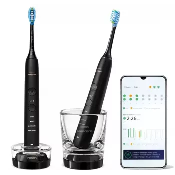 Philips DiamondClean 9000 HX9914/54, 2 mangos, 5 modos, negro, Bluetooth, 1 cargador