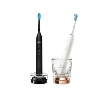 Cepillo de dientes Philips HX9914/57 DiamondClean 9000 pack de 2 negro/blanco