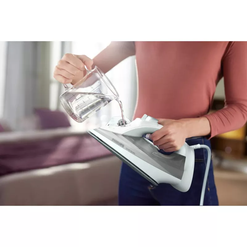 Plancha Philips serie 5000 DST5010/10 plancha de vapor suela SteamGlide Plus 2400 W gris, blanco