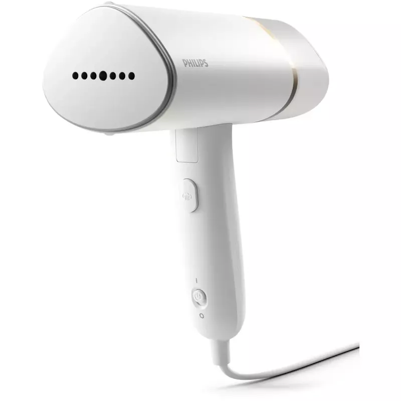 Alisador de vapor de mano Philips serie 3000 STH3020/10 – 1000 W, 20 g/min de vapor continuo, depósito extraíble de 0,12 l, cable de 2 m, diseño de viaje, blanco
