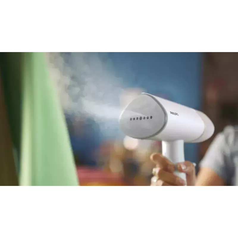 Alisador de vapor de mano Philips serie 3000 STH3020/10 – 1000 W, 20 g/min de vapor continuo, depósito extraíble de 0,12 l, cable de 2 m, diseño de viaje, blanco