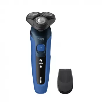 Afeitadora eléctrica Philips serie 5000 S5466/17 — sistema rotatorio de 3 cabezales, batería de iones de litio, 50 min. de autonomía, lavable, afeitado en húmedo y en seco