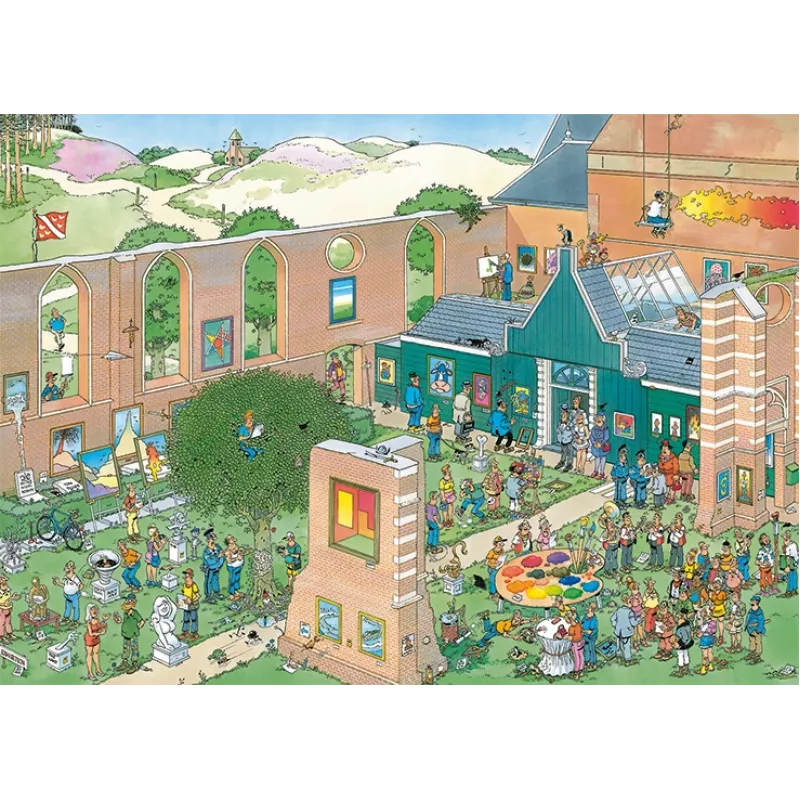 Jan van Haasteren El mercado del arte 1000 piezas, 1000 uds., cómics, 12 años