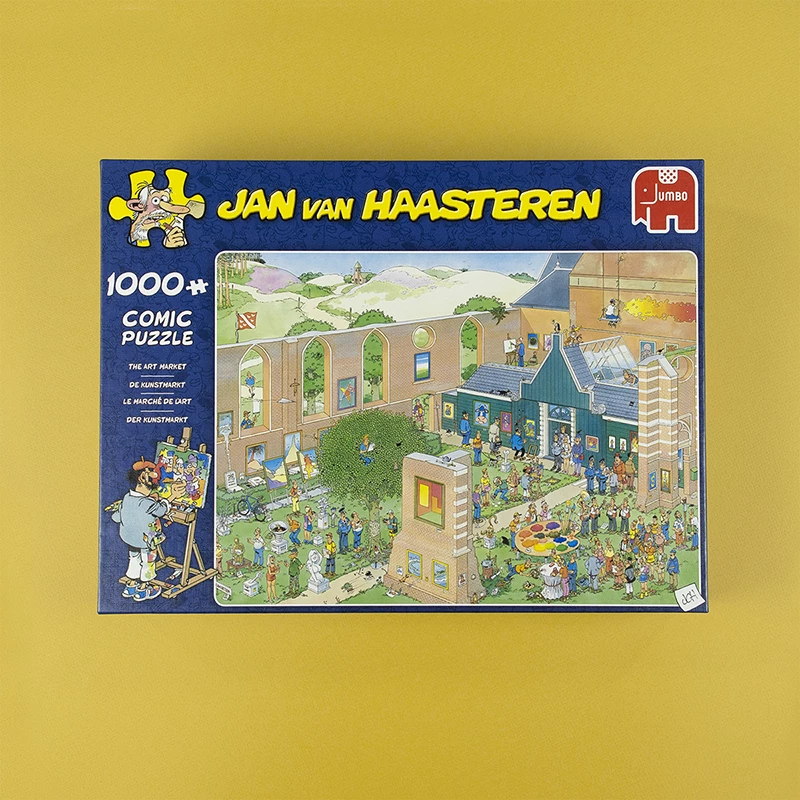 Jan van Haasteren El mercado del arte 1000 piezas, 1000 uds., cómics, 12 años