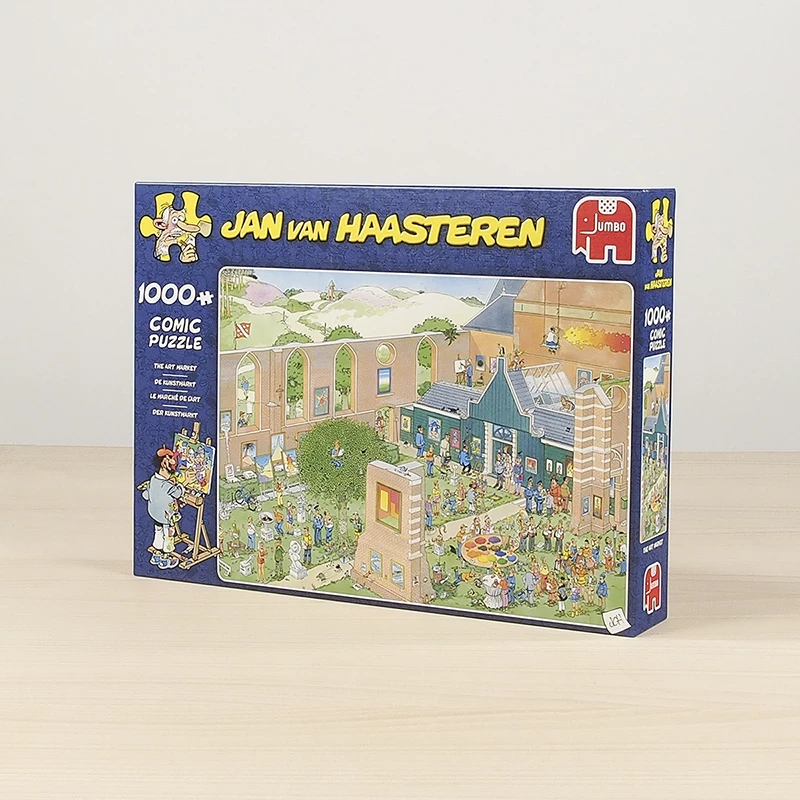 Jan van Haasteren El mercado del arte 1000 piezas, 1000 uds., cómics, 12 años