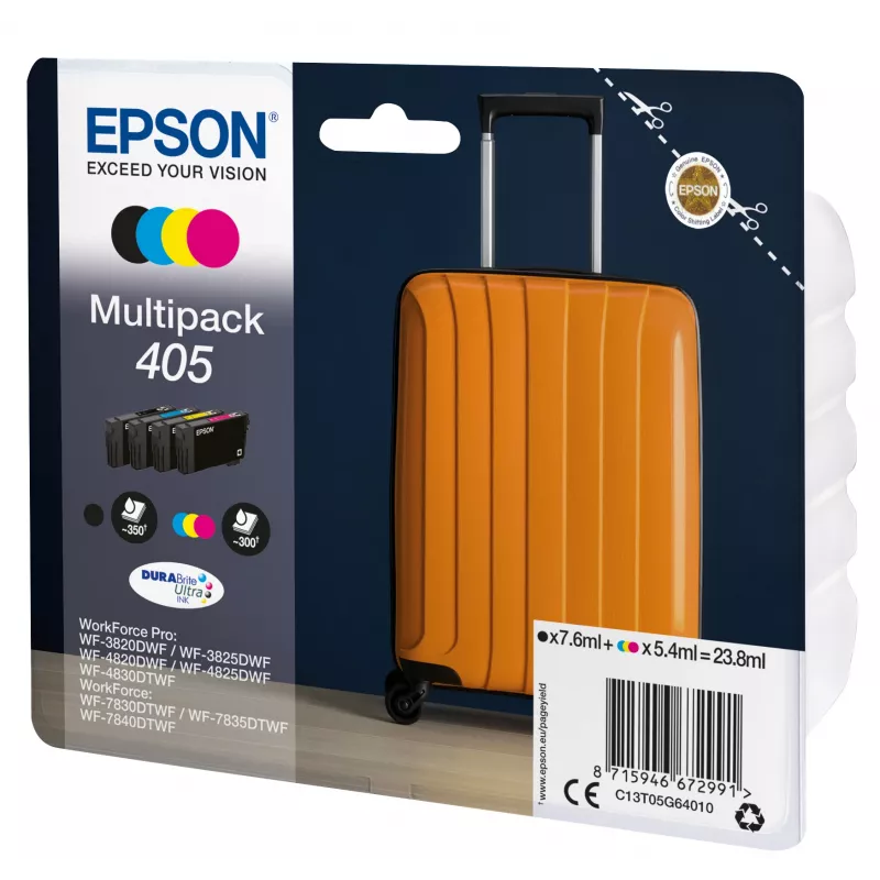 Epson 405 DURABrite Ultra Ink cartucho de tinta 1 ud. original rendimiento estándar negro, cian, magenta, amarillo