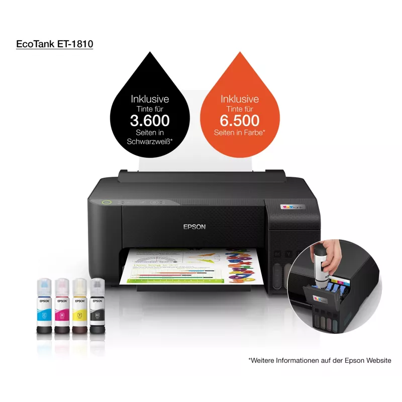 Epson EcoTank ET-1810 impresora de inyección de tinta color 5760 x 1440 DPI A4 Wi-Fi