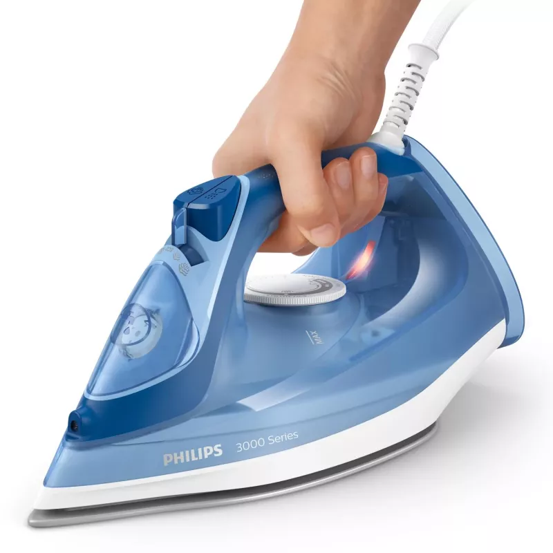 Plancha de vapor Philips 3000 Serie DST3031/20 — 2400 W, depósito de agua 0,3 l, suela cerámica, 40 g/min vapor continuo