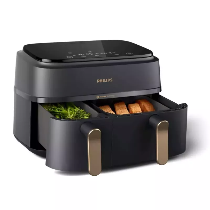 Freidora de aire Philips 3000 Series Dual Basket Airfryer NA352/00 — 9 L, 2750 W, doble cesta, 8 programas, 40–200 °C