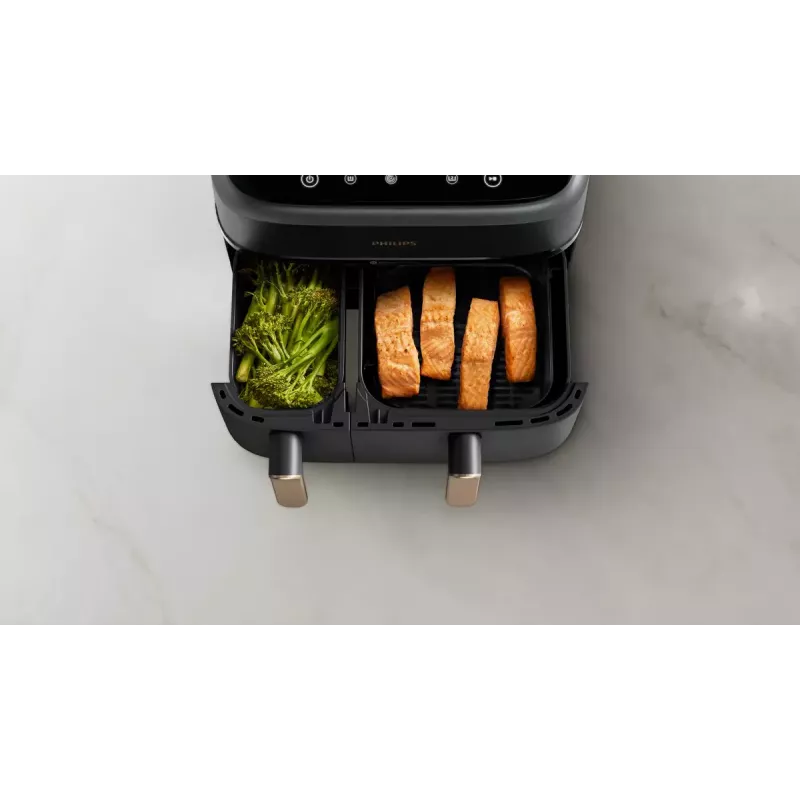 Freidora de aire Philips 3000 Series Dual Basket Airfryer NA352/00 — 9 L, 2750 W, doble cesta, 8 programas, 40–200 °C