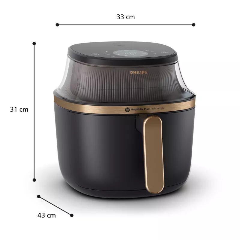 Freidora de aire Philips 3000 Serie NA332/00 — 6,2 L, 1700 W, táctil LED, 16 programas