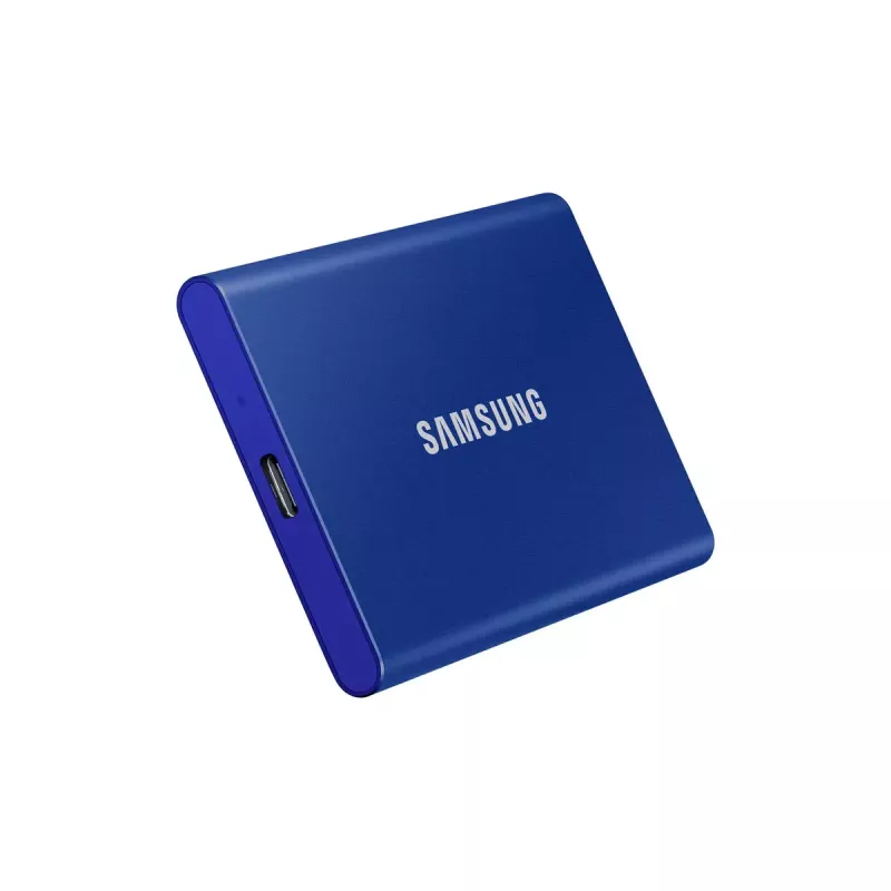 SSD externo Samsung T7 Portable 1 TB, USB-C 3.2 Gen 2, NVMe, cifrado por hardware AES-256, azul