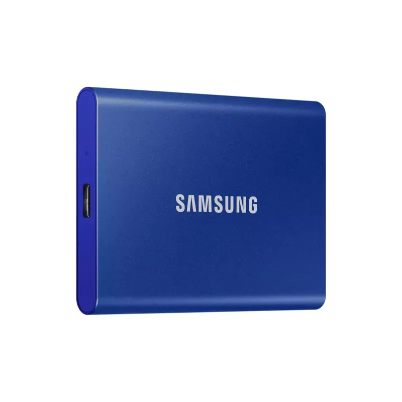 SSD externo Samsung T7 Portable 1 TB, USB-C 3.2 Gen 2, NVMe, cifrado por hardware AES-256, azul