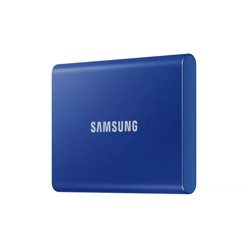 SSD externo Samsung T7 Portable 1 TB, USB-C 3.2 Gen 2, NVMe, cifrado por hardware AES-256, azul