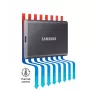 SSD externo Samsung T7 Portable 1 TB, USB-C 3.2 Gen 2, NVMe, cifrado por hardware AES-256, azul