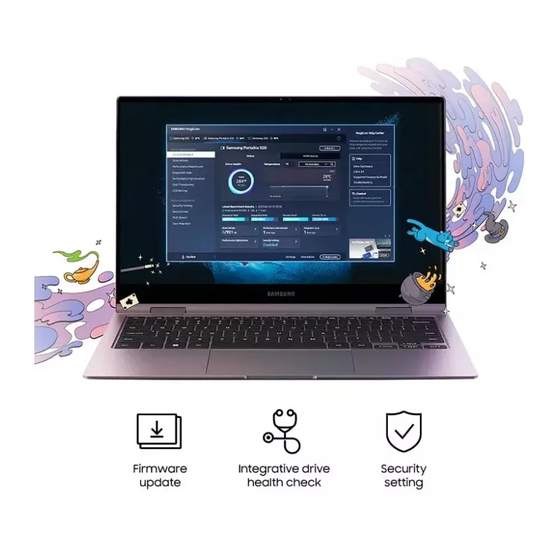 SSD externo Samsung T7 Portable 1 TB, USB-C 3.2 Gen 2, NVMe, cifrado por hardware AES-256, azul