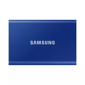 SSD externo Samsung T7 Portable 1 TB, USB-C 3.2 Gen 2, NVMe, cifrado por hardware AES-256, azul