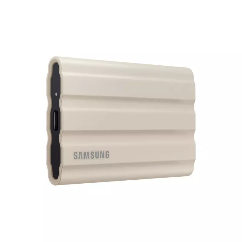 SSD externo Samsung MU-PE2T0K 2 TB NVMe portátil USB Type-C 3.2 Gen 2, lectura 1050 MB/s, escritura 1000 MB/s, carcasa de goma beige