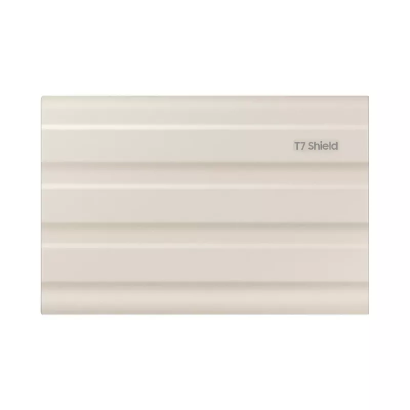 SSD externo Samsung MU-PE2T0K 2 TB NVMe portátil USB Type-C 3.2 Gen 2, lectura 1050 MB/s, escritura 1000 MB/s, carcasa de goma beige