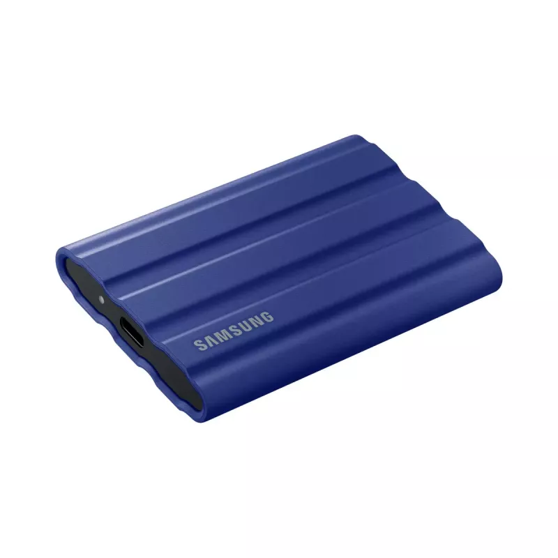 SSD externo Samsung MU-PE2T0R 2 TB USB Type-C 3.2 Gen 2 NVMe, azul, carcasa de goma, resistente al agua