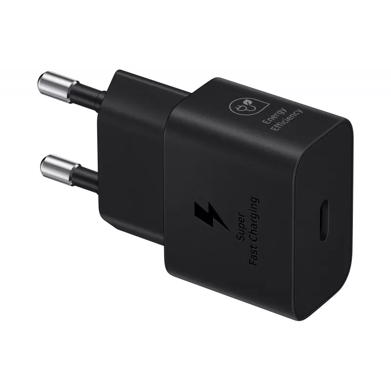 Cargador Samsung EP-T2510 25W USB‑C interior carga rápida, negro, cable de 1 m