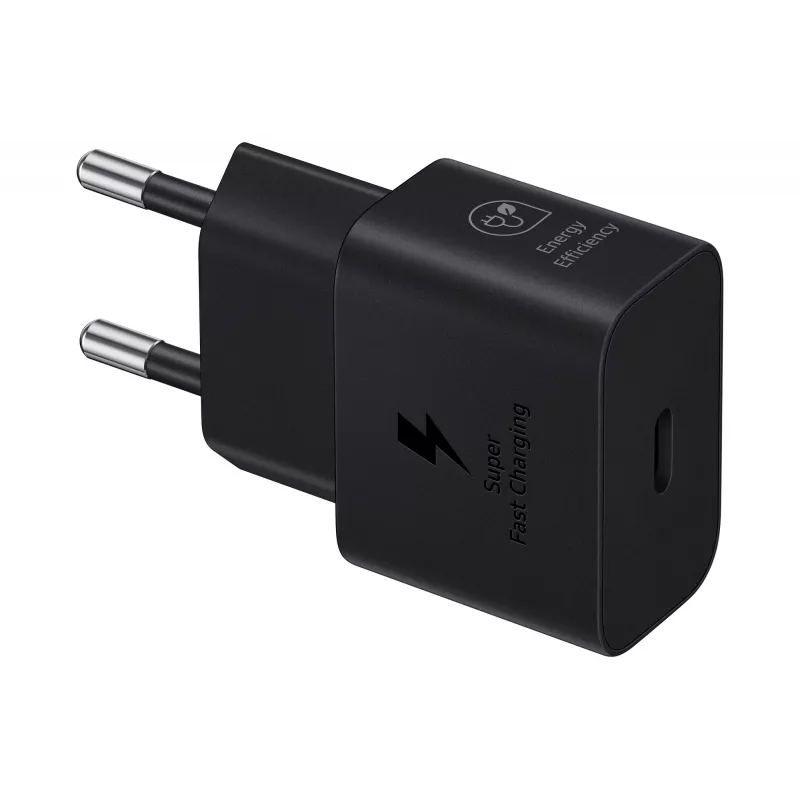 Cargador Samsung EP-T2510 25W USB‑C interior carga rápida, negro, cable de 1 m