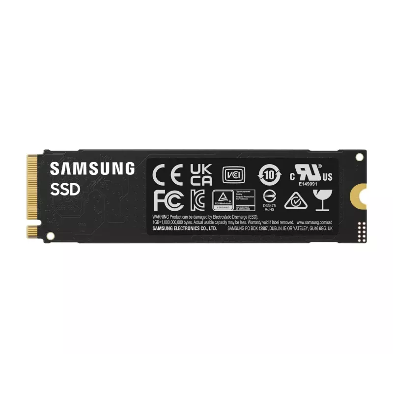 SSD M.2 2280 NVMe Samsung 1 TB (MZ-V9S1T0BW) PCIe 4.0, lectura 7150 MB/s, escritura 6300 MB/s