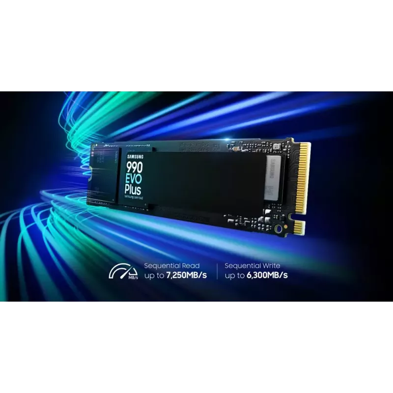 SSD M.2 2280 NVMe Samsung 1 TB (MZ-V9S1T0BW) PCIe 4.0, lectura 7150 MB/s, escritura 6300 MB/s
