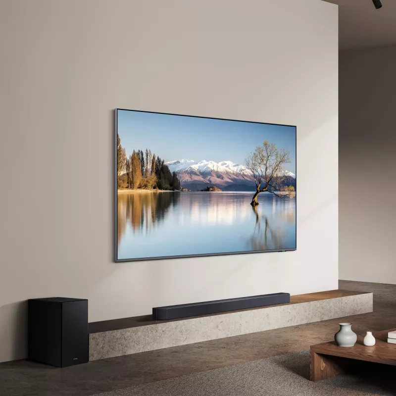 Barra de sonido Samsung HW-Q600F 3.1.2 canales con subwoofer inalámbrico, Bluetooth, HDR10+ (negra)