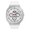 Smartwatch Samsung Galaxy Watch 8 Classic 46 mm — 1,3 inch AMOLED, 438×438, 64 GB, Wi-Fi, GPS, caja plateada, correa blanca