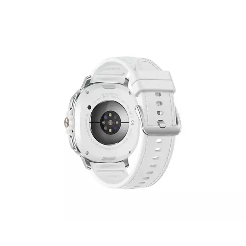 Smartwatch Samsung Galaxy Watch 8 Classic 46 mm — 1,3 inch AMOLED, 438×438, 64 GB, Wi-Fi, GPS, caja plateada, correa blanca