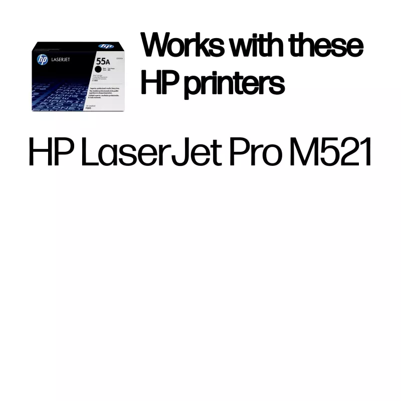 HP 55A Tóner original LaserJet negro, 6000 páginas, negro, 1 ud.