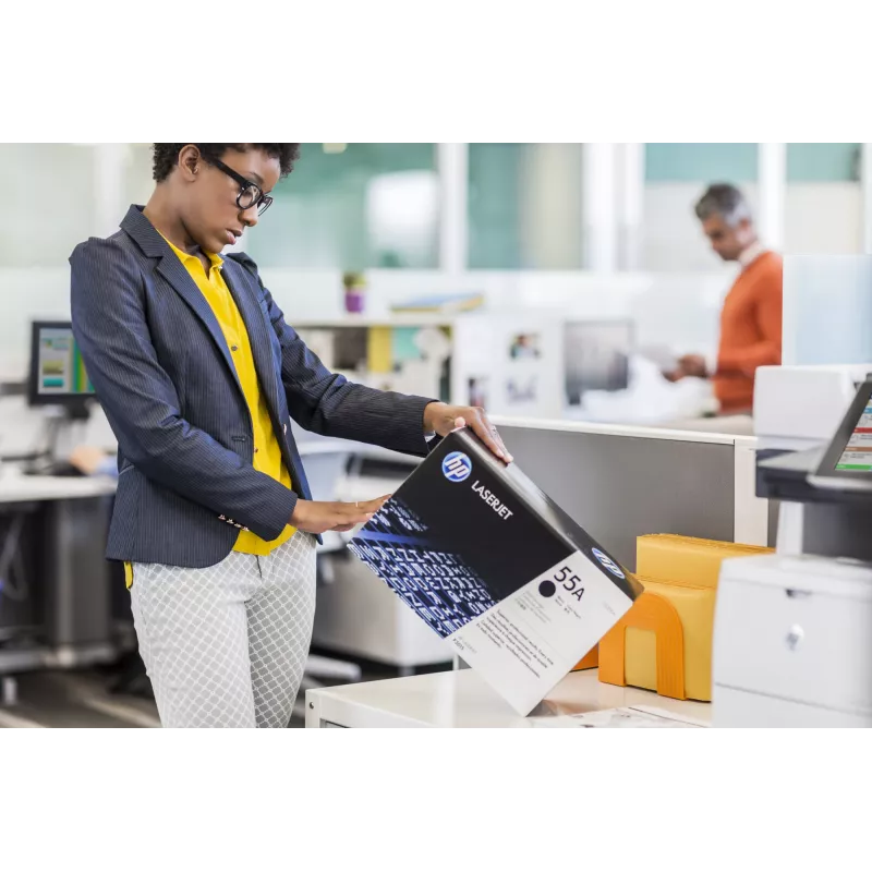 HP 55A Tóner original LaserJet negro, 6000 páginas, negro, 1 ud.
