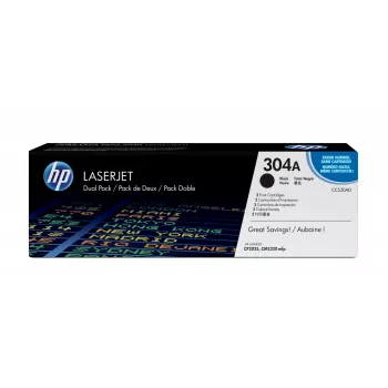 HP 304A pack de 2 tóneres originales LaserJet Negros