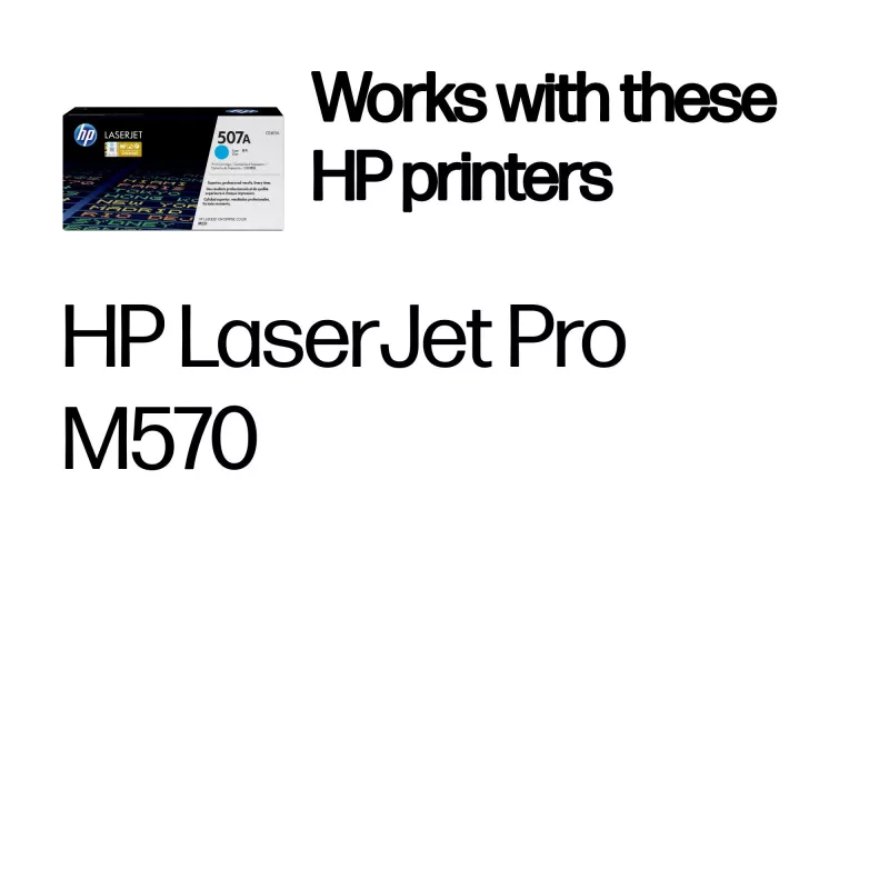 Tóner original HP 507A LaserJet cian, 6000 páginas, cian, 1 ud.