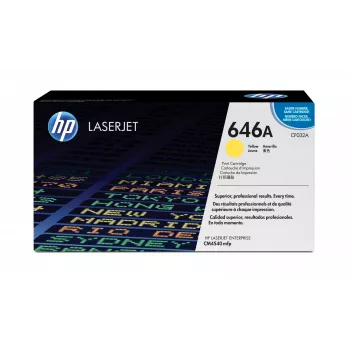 Tóner original HP 646A LaserJet amarillo