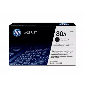 Tóner original HP 80A LaserJet negro, 2560 páginas, negro, 1 ud.