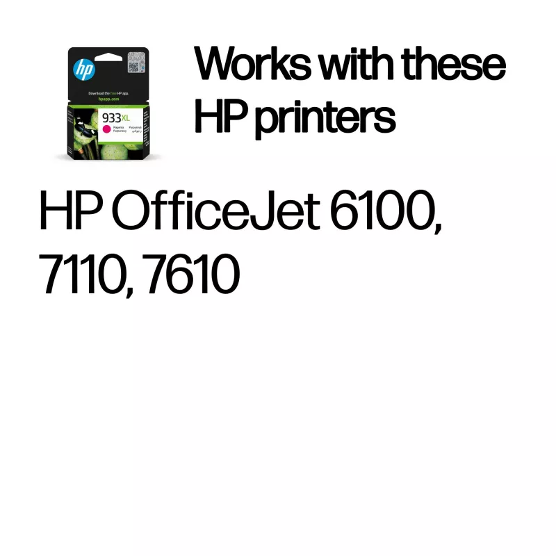 Cartucho de tinta original HP 933XL de alto rendimiento magenta