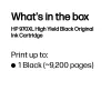 Cartucho de tinta original HP 970XL negro de alto rendimiento, negro, 1 ud., 9200 páginas