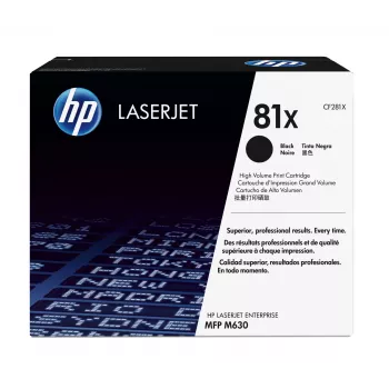Tóner original HP 81X LaserJet negro de alto rendimiento, 25000 páginas, negro, 1 ud.
