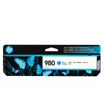 Cartucho de tinta original HP 980, cian, 1 ud., 6600 páginas