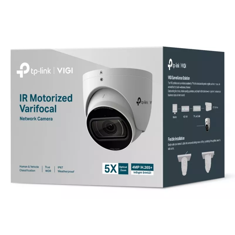Cámara de vigilancia IP TP-Link VIGI InSight S445ZI tipo torreta para exterior 2688 x 1520 píxeles techo