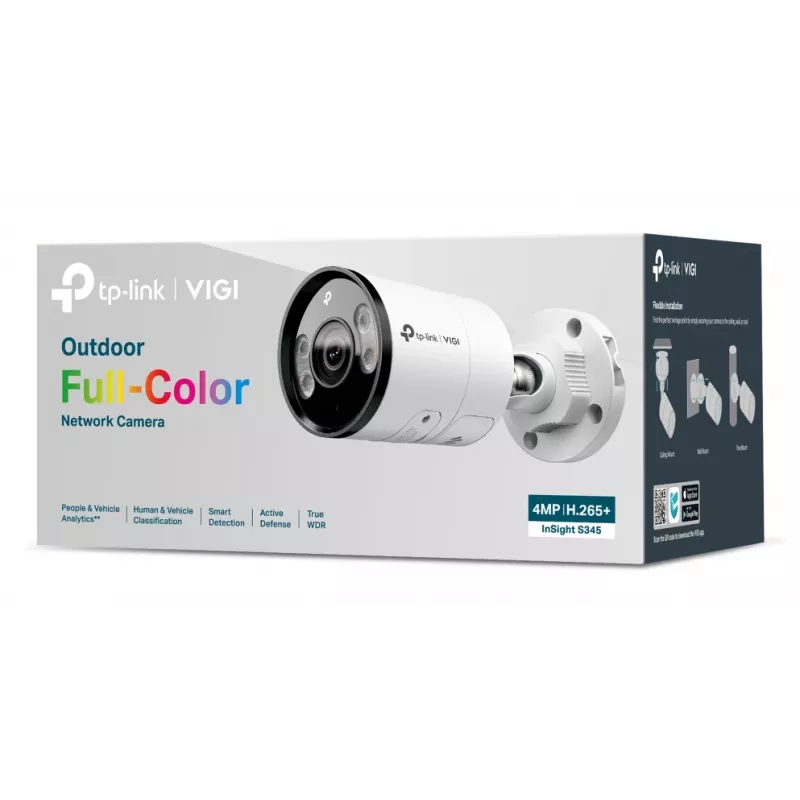 Cámara de vigilancia IP TP-Link INSIGHT S345 tipo bala para exterior 2688 x 1520 píxeles montaje en pared